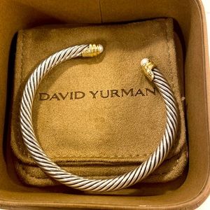 David Yurman Cable Classics Bracelet with Pearls and Gold